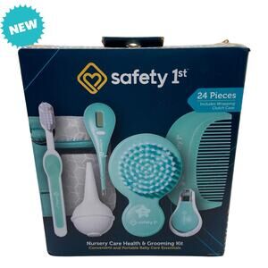 Safety First Nursery Care Health & Grooming Kit 24 Pieces Blue Clutch Case Gift